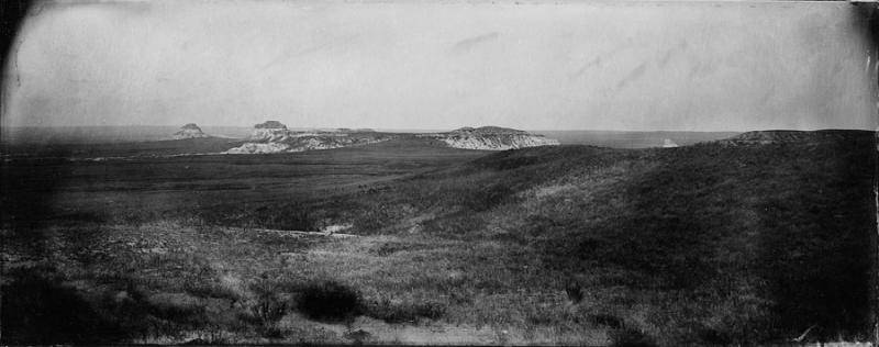 Pawnee Buttes black and white photo